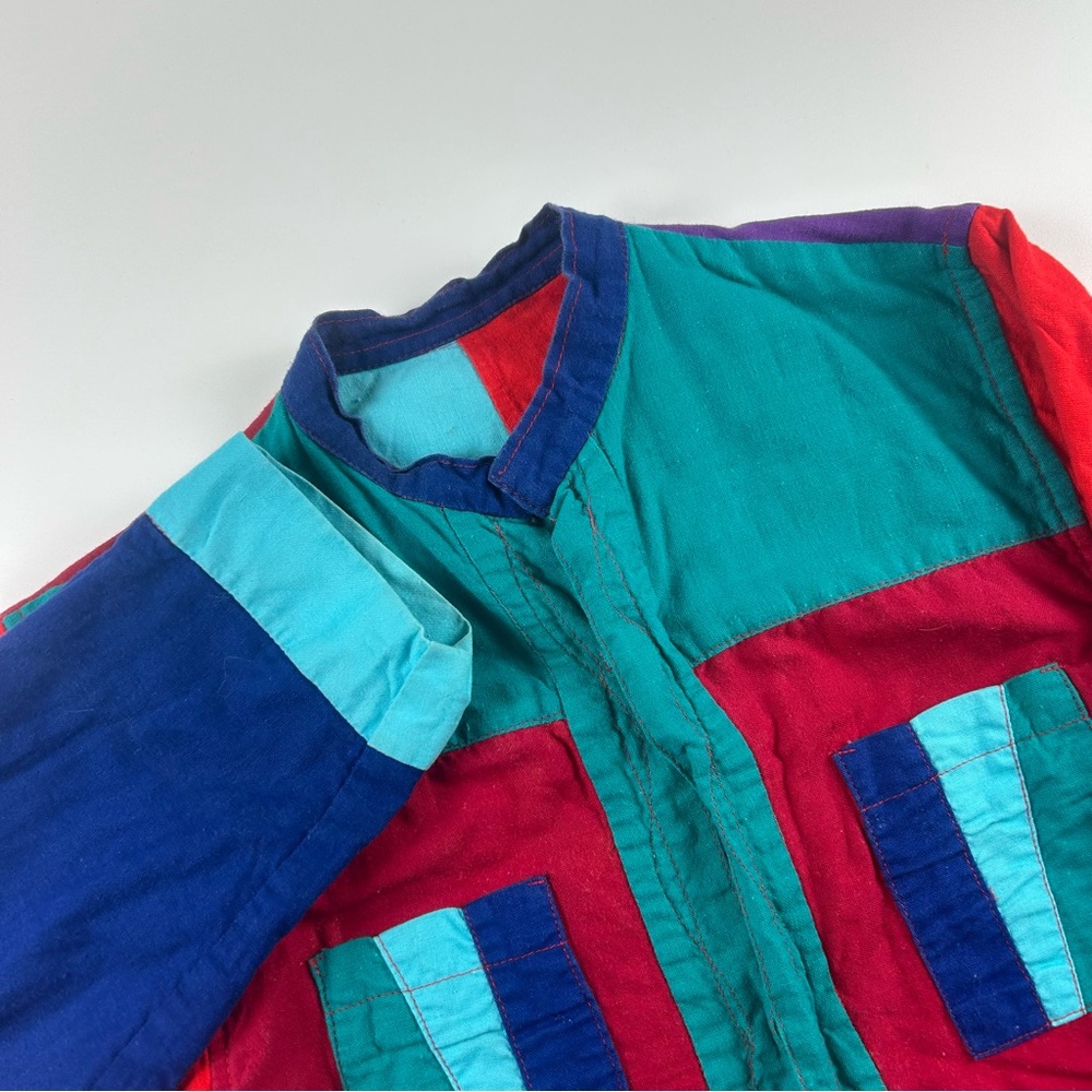 Kathmandu Kids XL Robe Small Colorblock 80s 90s VTG Kimono Style Boho Classic